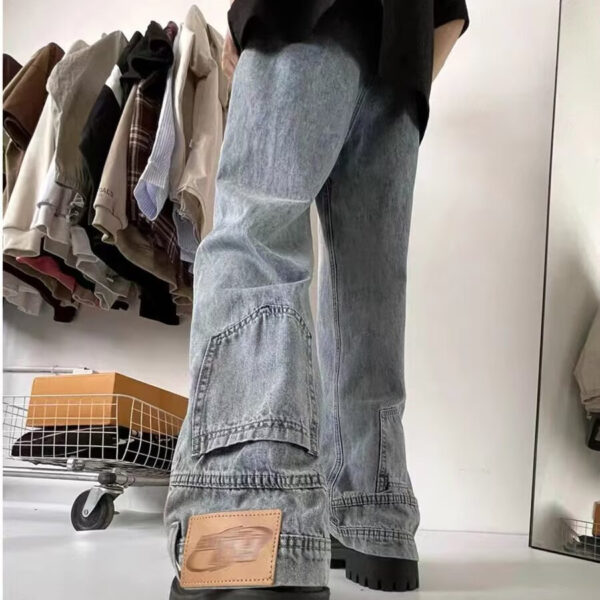 retro washed high waisted wide leg jeans – unisex 90s style