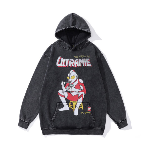 spray art vintage hoodie – washed cotton oversized graphic sweatshirt