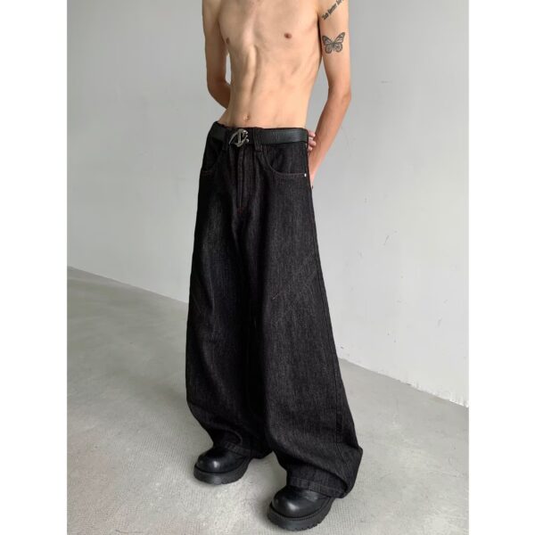baggy vintage wide leg jeans – summer casual retro denim