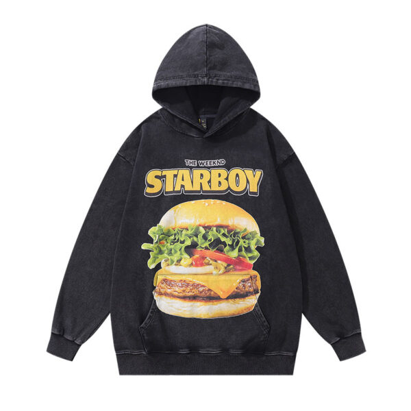 spray art vintage hoodie – washed cotton oversized graphic sweatshirt